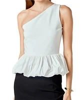 endless rose Women's Cotton Blouson Mixed Media Top