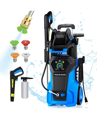 5000 Psi 2.8 Gpm Cold Water Smart Touch Electric Pressure Washer with Soap Bottle and 4 Quick-Connect Nozzles