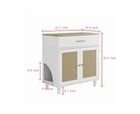 Wooden Countertop Storage Cabinet with Scratch Pad