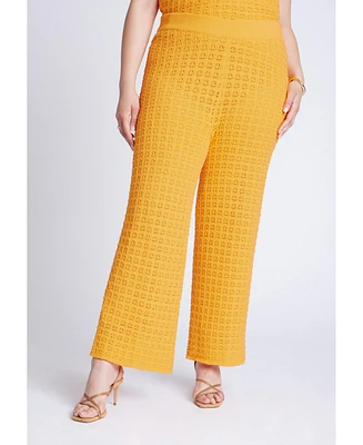 Eloquii Plus Crochet Knit Pant