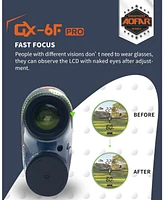 Aofar Gx-6F Pro Golf Rangefinder with Slope and Angle Switch, Flag Lock with Pulse Vibration and Continuous Scan, Tournament Designed, 600 Yards Range