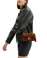 Coach Suede Tabby Shoulder Bag 20 With Quilting