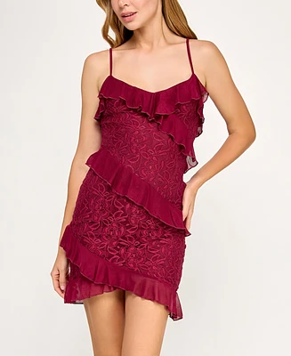 Bcx Juniors' Sleeveless Lace Bodycon Dress