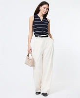 French Connection Women's Sloane Collared Sleeveless Top