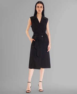 julia jordan Women's Sleeveless A-line Jacket Dress