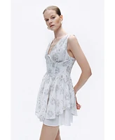 Nocturne Women's Corset Look Broderie Mini Dress