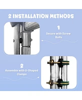Yescom Universal Trampoline Replacement Enclosure Poles Accessories with Clamp and Hardware 2 Packs Fits Straight Pole Trampoline