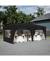 Mondawe 10'x20' Commercial Pop-Up Canopy Tent with 6 Sidewalls