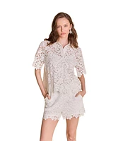 endless rose Women's Lace Collared Top