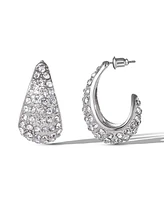 Jessica Simpson Pave Teardrop Hoop Earrings