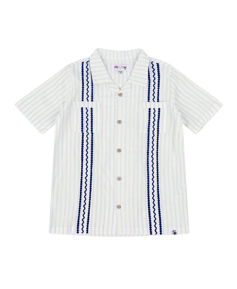 Mixed Up Clothing Boys Bordado Shirt