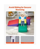 Slickblue Kids 5 Piece Foam Climbing Blocks Set Preschoolers Indoor Play Gym