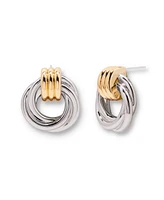 brook & york Meg Knot Two-Tone Stud Earrings
