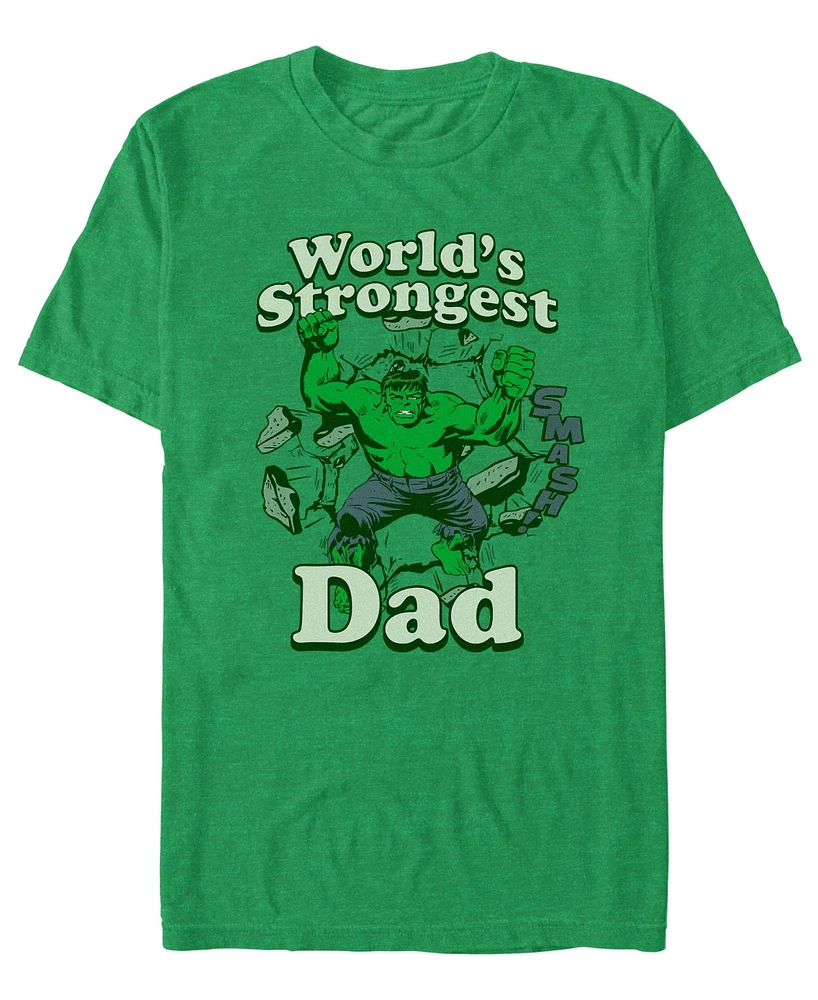 Fifth Sun Men's World's Strongest Dad Short Sleeve T-Shirt