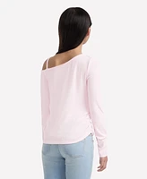 abercrombie kids Girls Asymmetrical Ruched Long Sleeve T-Shirt