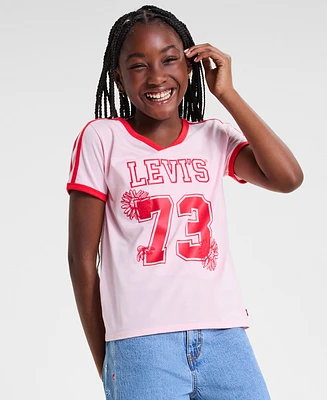Levi's Big Girls V-neck Sporty T-Shirt