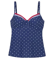 Lascana Women's Striped Polka Dot Tankini Swimsuit Top