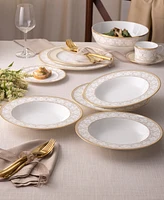 Noritake Trefolio Gold 12-Piece Dinnerware Set, Service for 4
