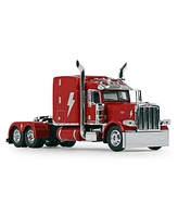 First Gear Dcp 1/64 Red Peterbilt Model 389 Sleeper w/ Kentucky Moving Trailer, Ac/Dc Pwr/Up