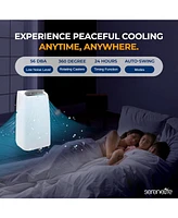 SereneLife Portable Air Conditioner - Compact Home Ac Cooling Unit with Built-in Dehumidifier & Fan Modes, Includes Window Mount Kit (12,000 Btu)