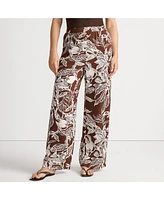 Lands' End Women's Rayon High Rise Wide Leg Pants - Set Bottom