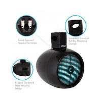 Pyle 6.5” Bluetooth 4-Speaker Flush Mount System – In-Wall/In-Ceiling 2-Way, Round/Square Grills, 4-Ch Amp, 200W, Quick Connect –