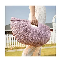 Women's The Sol-Straw Hand Bag - Lilac