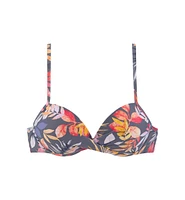 Lascana Women's Floral Pattern Push Up Bikini Swimsuit Top