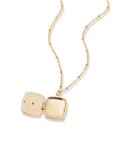 brook & york Gold Plated Cali Cultivated Pearl Short Pendant Locket Necklace