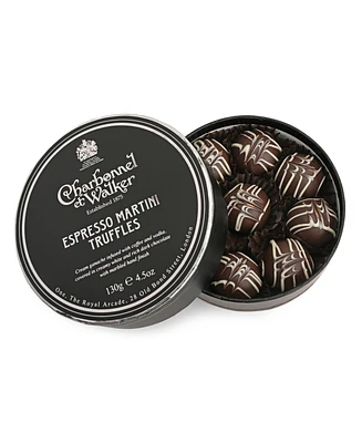 Charbonnel et Walker Dark Chocolate Truffles with edible Gold Leaf, 9 Pieces