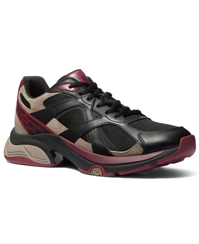 Michael Kors Men's Leo Suede Mixed-Media Trainers