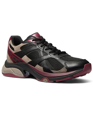 Michael Kors Men's Leo Suede Mixed-Media Trainers