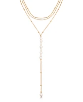 Ettika Coastal Mother of Pearl Lariat Necklace
