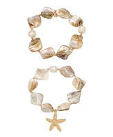 Ettika True Shell Stretch Bracelet Set