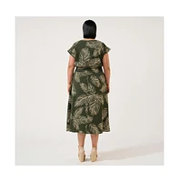 Estelle Plus Palmer Resort Shift Dress