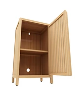 Casainc Bathroom Storage Cabinet with Door and Adjustable Shelf, Freestanding Floor Organizer for Multiple Rooms