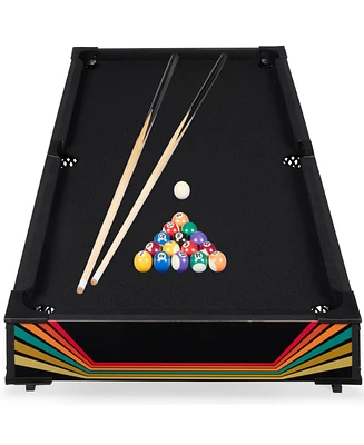 Best Choice Products 40in Tabletop Billiard Table, Pool Game Table w/ 2 Cue Sticks, Ball Set, Storage Bag