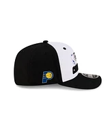 New Era Men's White/Black Indiana Pacers 2025 Nba Finals Champions Parade 9SEVENTY Stretch-Snap Adjustable Hat
