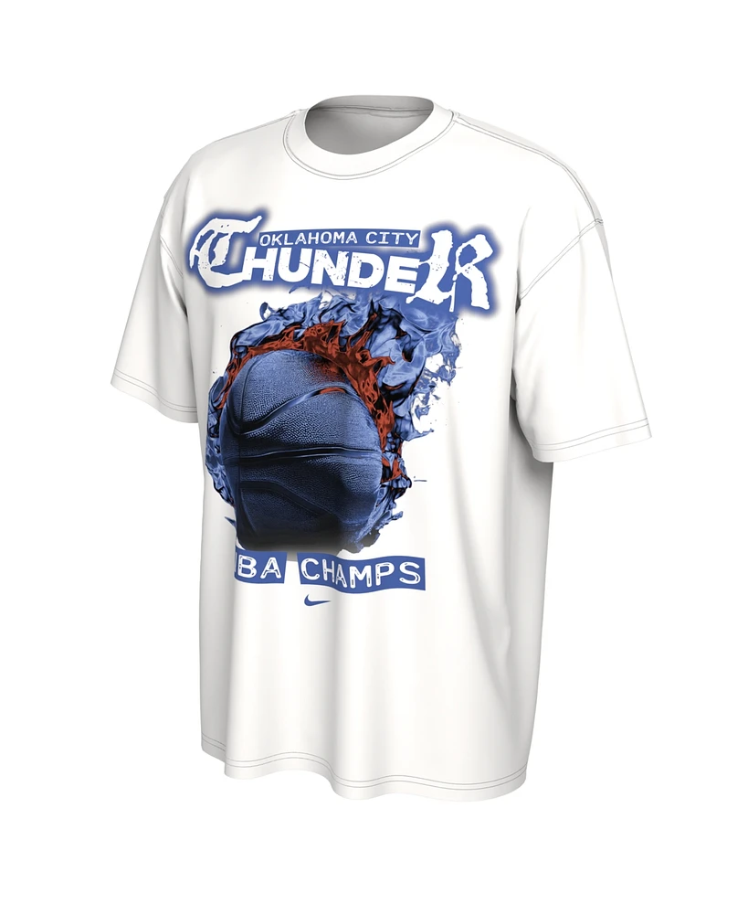 Nike Men's and Women's White Oklahoma City Thunder 2025 Nba Finals Champions Celebration Parade Roster T-Shirt