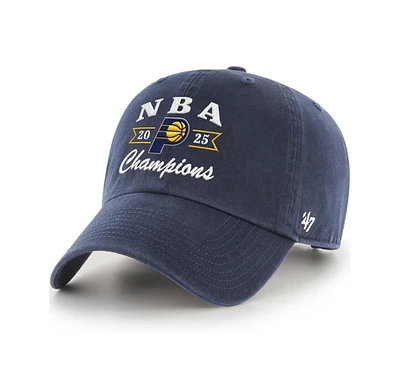 '47 Brand Men's Navy Indiana Pacers 2025 Nba Finals Champions Clean Up Adjustable Hat