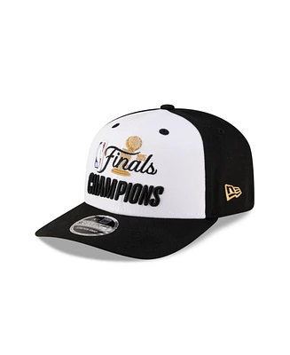New Era Men's White/Black Indiana Pacers 2025 Nba Finals Champions Parade 9SEVENTY Stretch-Snap Adjustable Hat
