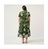 Estelle Ethereal Tile Print Dress