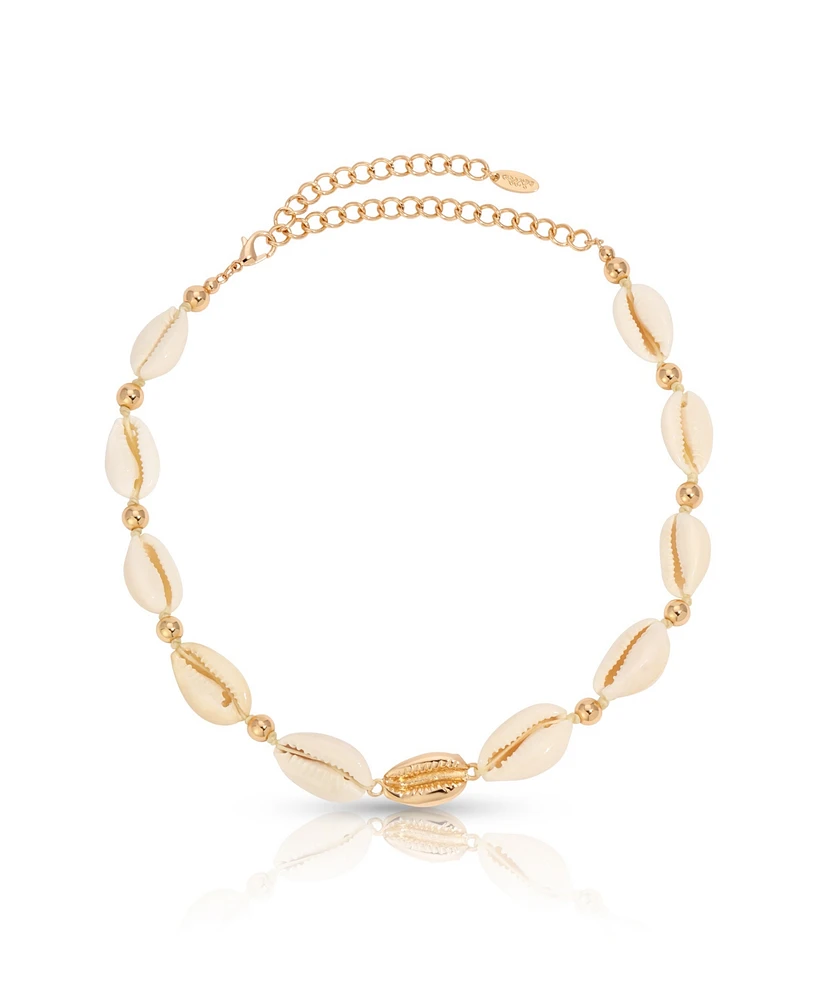 Ettika Out to Sea Cowrie Shell Choker Necklace