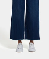 Nydj Women's Teresa Wide Leg Ankle Jeans Fray Hems