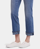 Nydj Women's Marilyn Straight Ankle Jeans with Printed Cuffs