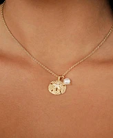Ettika Sand Dollar Pendant Charm Necklace