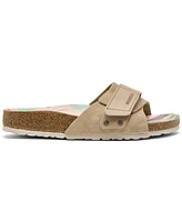 Birkenstock Women's Oita Nubuck-Suede Leather Printed Footbed Sandals from Finish Line