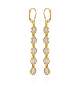 Vince Camuto Gold-Tone Cubic Zirconia Drop Earrings