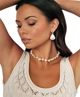 Ettika Sun-Kissed Mother of Pearl Drop Earrings
