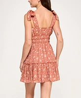 Trixxi Juniors' Printed Sleeveless Fit & Flare Dress